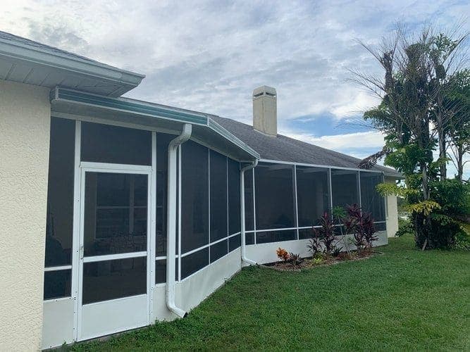 Finished screen and door installation in Sarasota