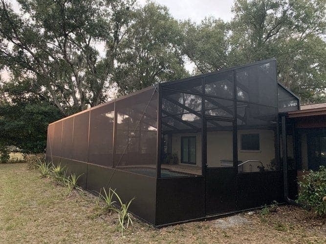 Lanai screen repair in Placido Bayou, St. Petersburg